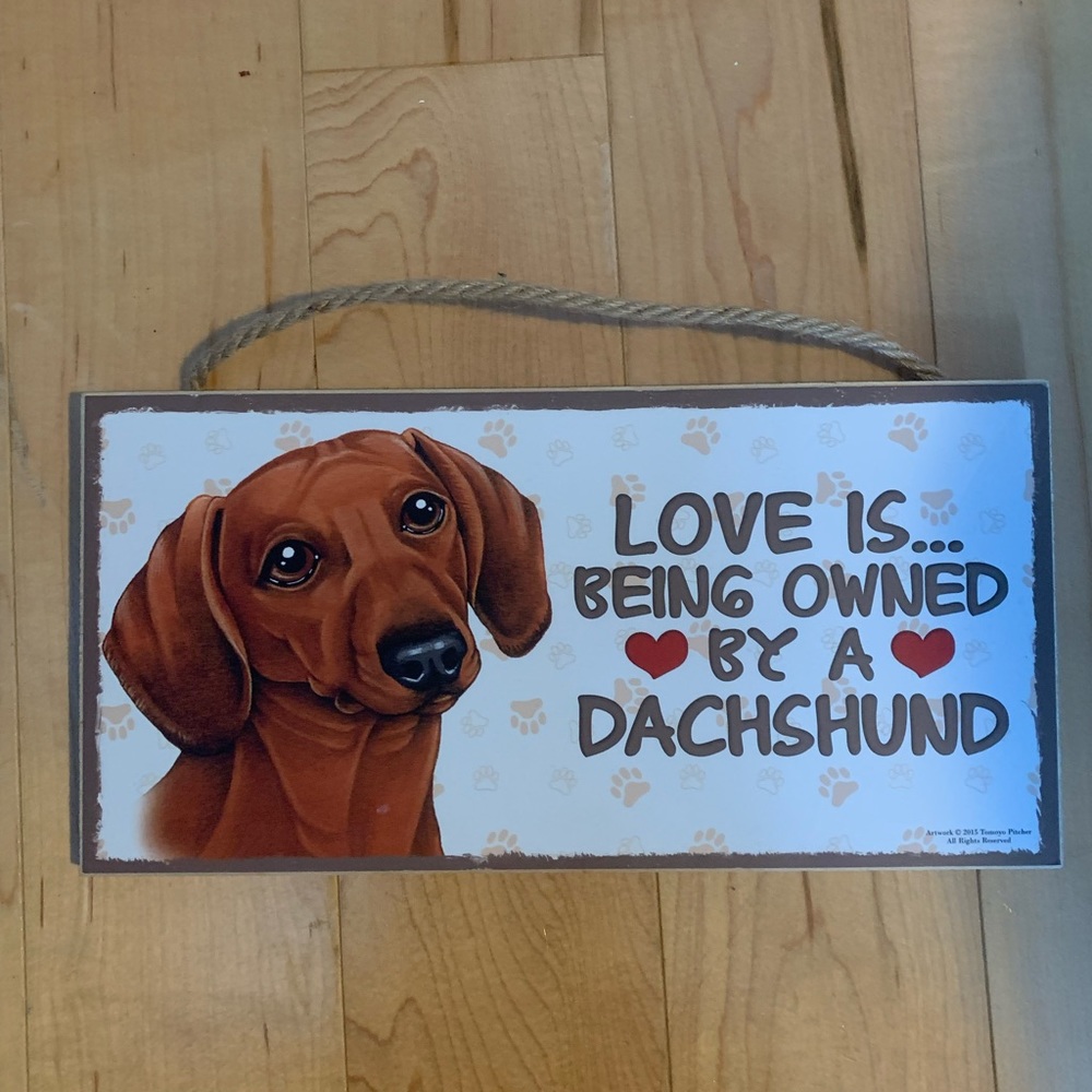 Dachshund wooden sign